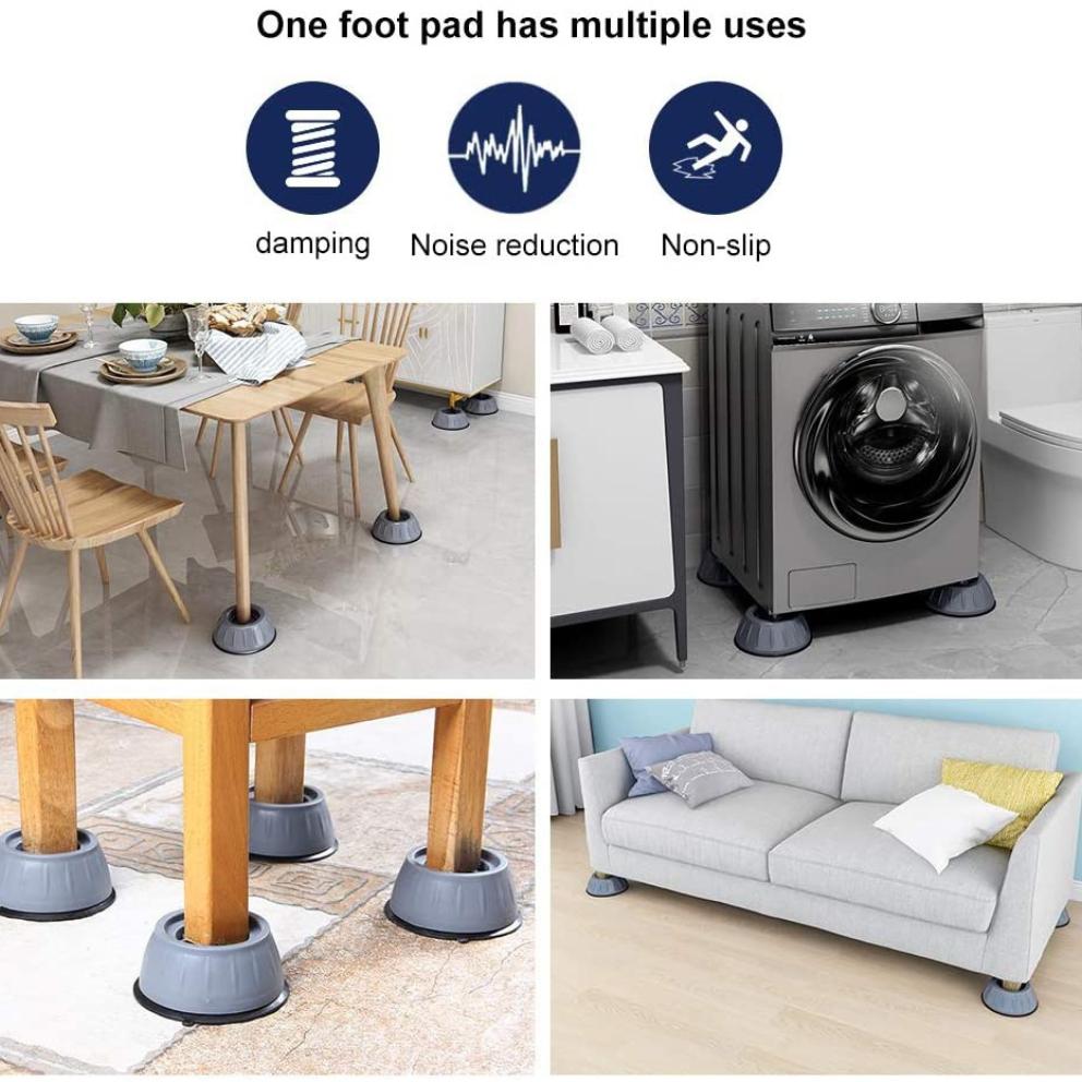 4 шт., противоударные и шумоподавляющие стиральные машины, шумоподавляющие, противоскользящие, антивибрационные, резиновые подушечки для ног для стиральной машины