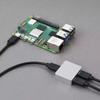 DC5V Power Supply USB C Power and Signal Splitter Aluminum Case Heat Dissipation for Raspberry Devices Support Audios
