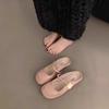 Gentle Half Slippers Spring and Summer New Elegant Niche with Skirt Soft-soled Shoes