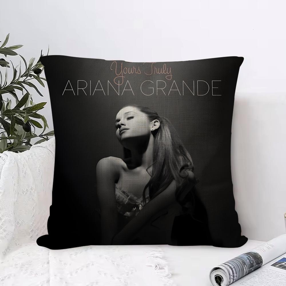 Ariana Grande Cushion Cover Breathable Linen Pillow Cover SkinFriendly Home Decor Pillowcase with Hidden Zipper