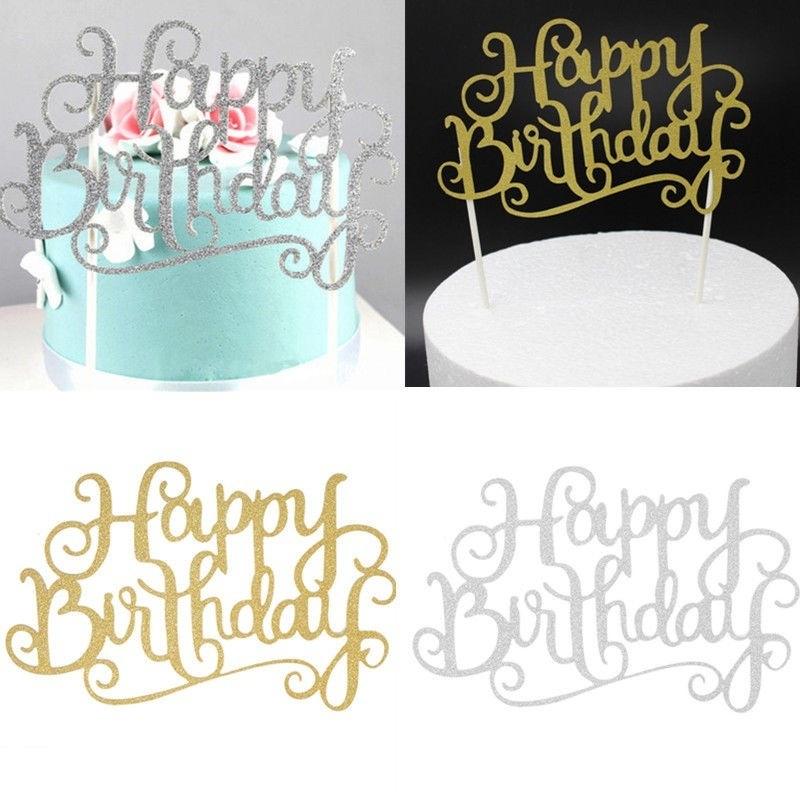 Happy Birthday Candle Party Cake Topper Supplies Decoration