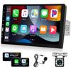 1DIN Carplay Car Hodozzy 9-дюймовый автомобильный стереоприемник с сенсорным экраном, Bluetooth, одинарный FM AM-аудиоприемник с функцией Mirror Link, USB-камера для автомобильной мультимедиа