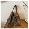 Woolen Plaid Bag Women's Large-capacity New Autumn and Winter Versatile Shoulder Messenger Bag Casual