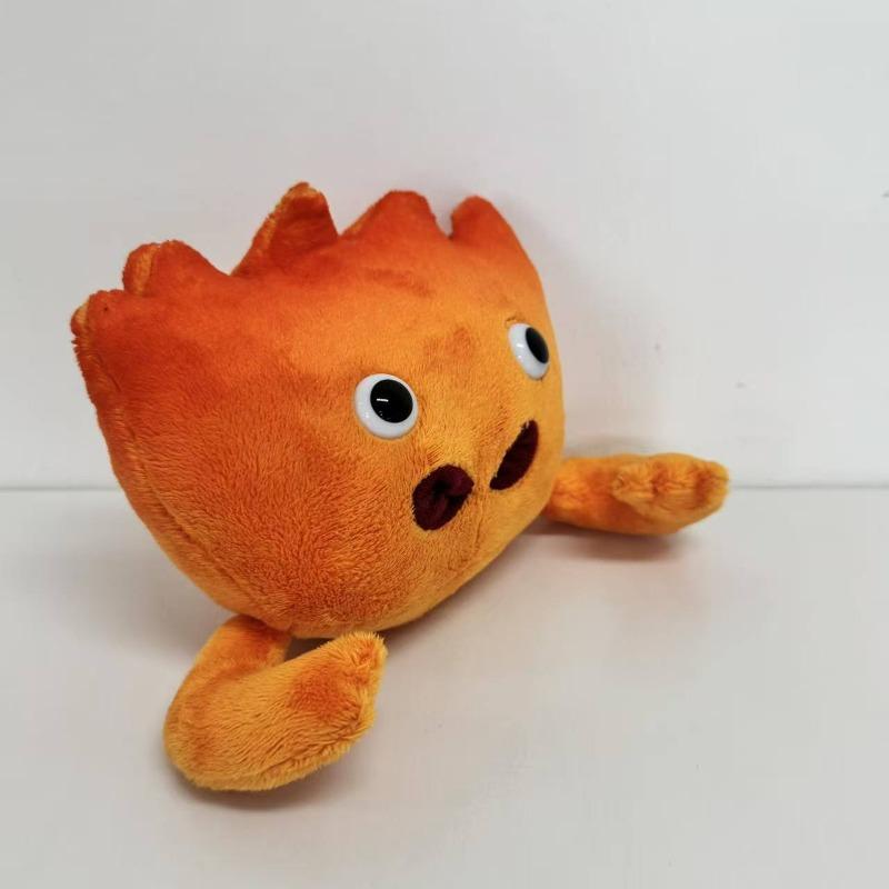 New Cute Calcifer Fire Demon Plush Toy From Howl's Moving Castle Soft Stuffed Animal Doll for Kids & Adults Anime Character Pillow & Decor Gift