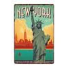 New York Metal Posters Vintage Tin Sign USA Flag Bar Pub Club Toilet Wall Decor Home Plate Retro Plaques 20x30 Cm