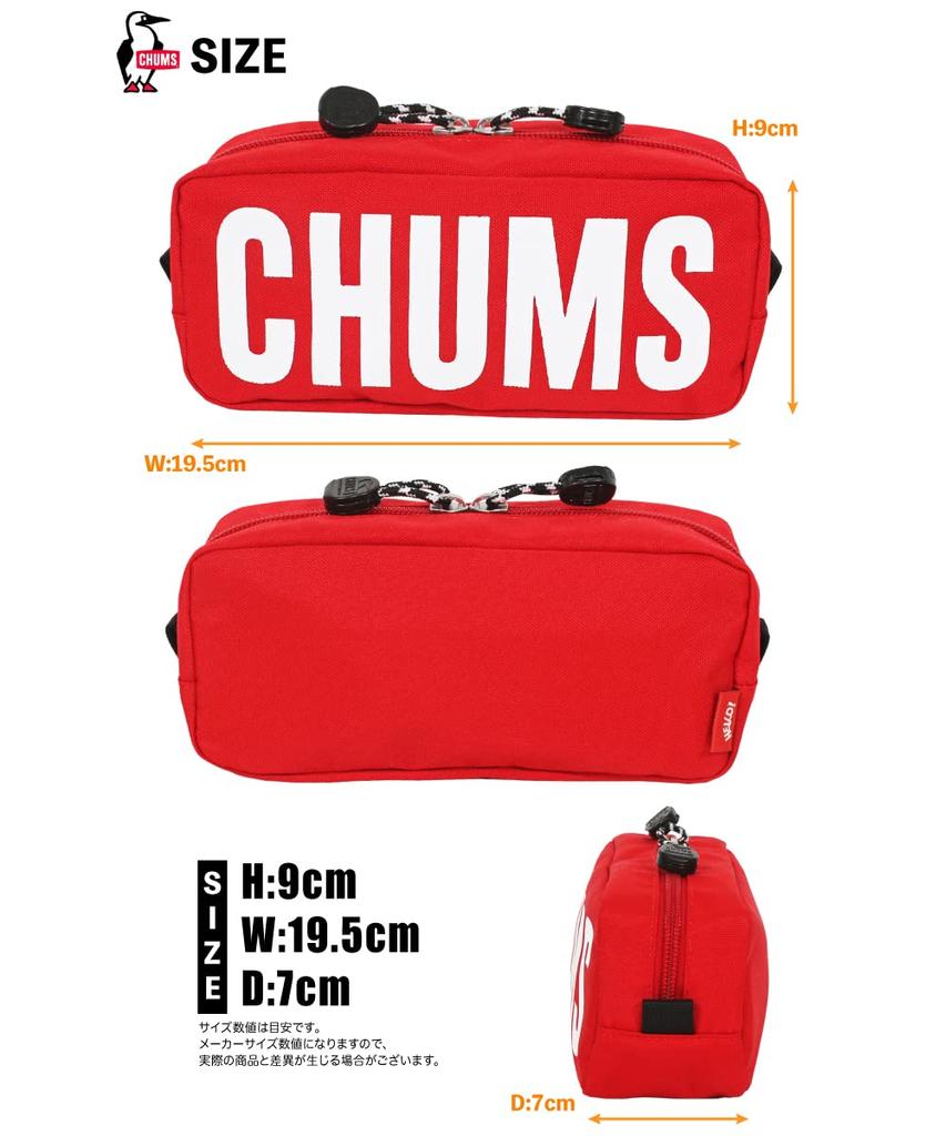 CHUMS Переработанный Chums Pouch Pen Case Cosmetic (Чумы) CH60-3586 (R001 Красный)