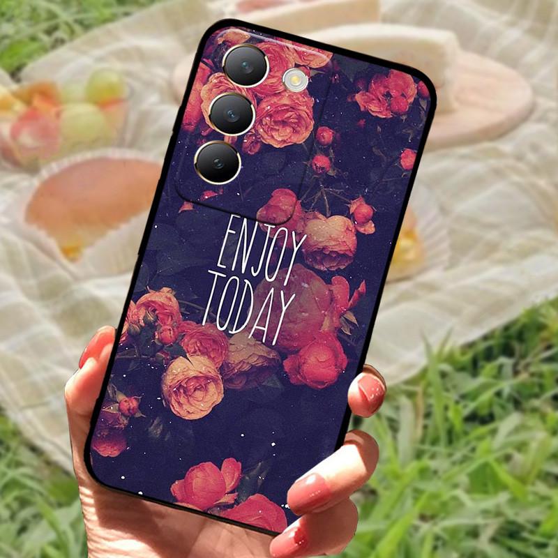 Чехол для vivo V40 SE 2024 Силиконовый бампер Мягкие чехлы для vivo V40 SE 5G Чехлы V40SE Мультяшный Расписной Coque Fundas Защитный