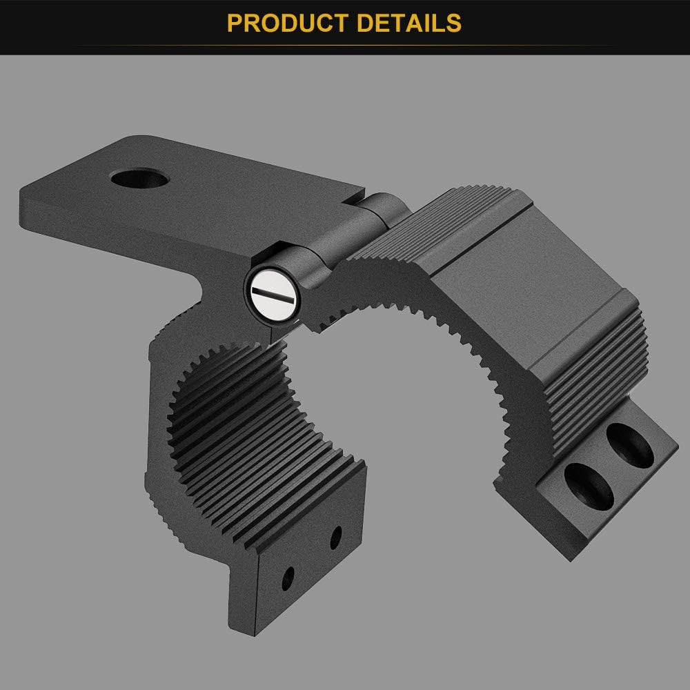 Audak 1 Pair Aluminum Mounting Bracket Kit Tube Clamp For 1.125 1.25 1.375 1.5 Inch Bullbar Roof Rack Roll Cage Horizontal Bar (1.1 To 1.5 Inch