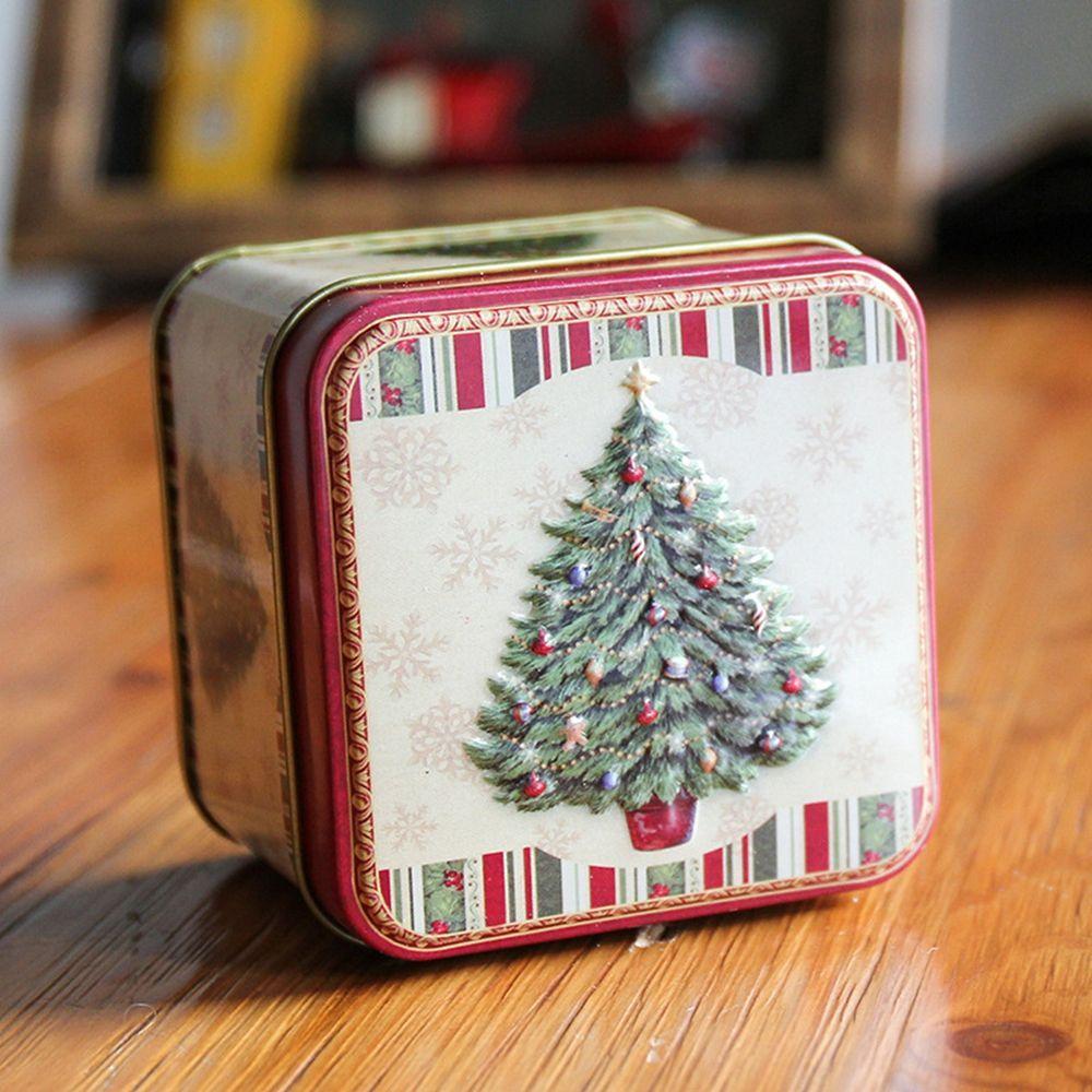 Christmas Ornaments Tin Box Gift Box Storage Box Candy Box Christmas Supplies Christmas Decorations