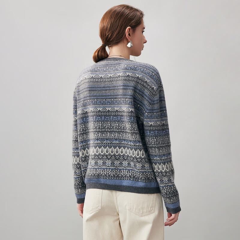 Женский джемпер Commomboca 2025 Осень/Зима в стиле Fair Isle из кашемира