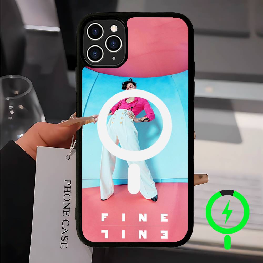 Чехол с магнитом для iPhone 17 16 14 13 12 11 15 Pro Max Plus, чехол для телефона с поддержкой беспроводной зарядки, с изображением поп-певца Гарри Стайлса