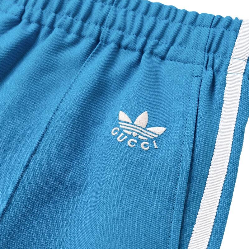 GUCCI x Adidas Originals SS23 Casual Pants Men's Light Blue 714926-ZAKQ9-4348