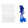 Silicone Ear Plugs Noise Canceling Reduction Waterproof Reusable Sound Blocking Earplugs for Sleeping Swimming Blue