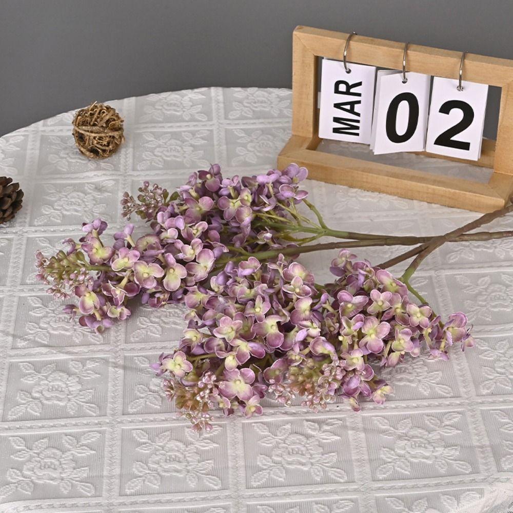 Luxury Artificial Lilac Flower Real Touch Fake Flower  Wedding Birthday Party