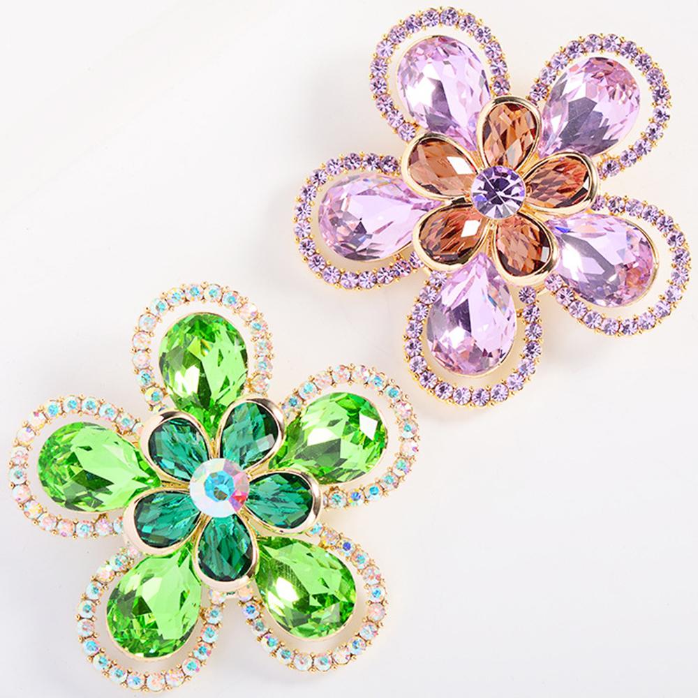 Flower Rhinestone Brooches Womens Fashion Crystal Brooch Pin Accessories Jewelry