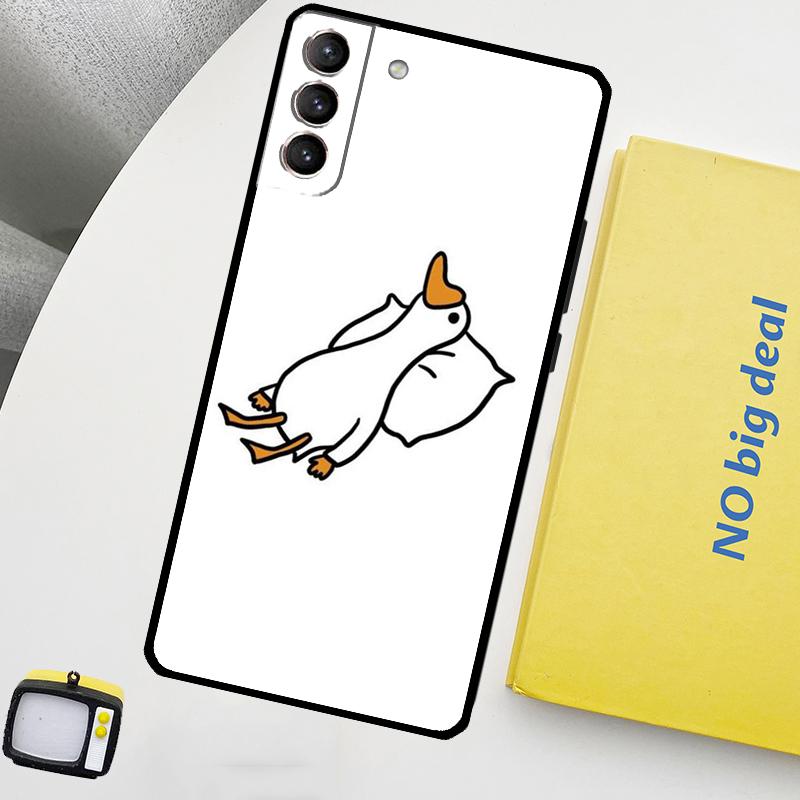 Чехол-книжка с мультяшной уткой для Samsung Galaxy S22 Ultra S23 FE S9 S10 Note 10 Plus Note 20 Ultra S20 S21 FE