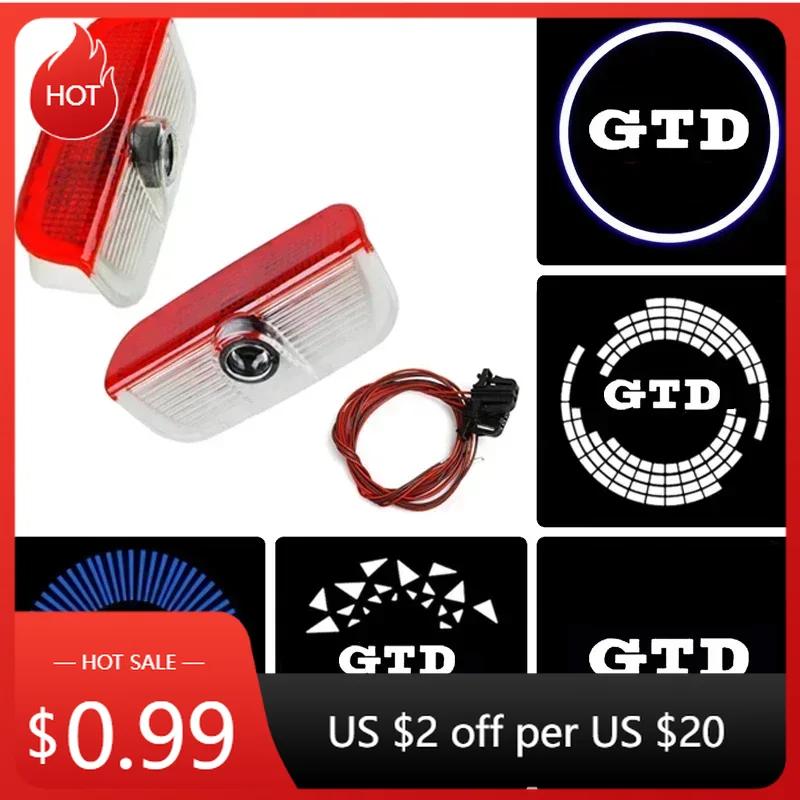 For VW VOLKSWAGEN 2026 New 2PCS Car Door Welcome Projector Light LED Ghost Shadow Lamp for Volkswagen VW GTD Golf Tiguan Touran