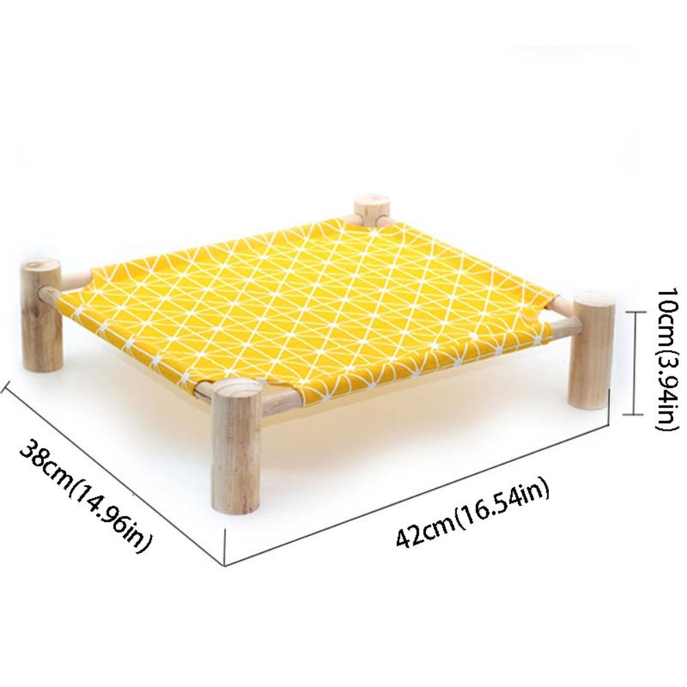 Wooden Frame Camp Bed Portable Cooling Bed Lazy Mat Pet Hammock For Small Pets