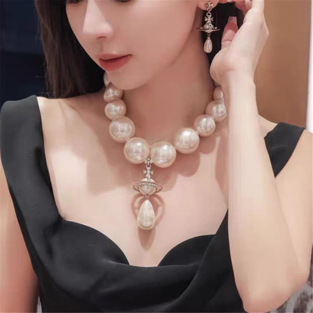 Tooxika Преувеличенное трехмерное ожерелье-подвеска в стиле барокко с жемчугом в форме капли воды, легкая роскошь, темперамент, цепочка-джемпер для женщин