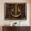 Золотое и черное лицо Будды, картина маслом на холсте, плакаты и принты Cuadros, скандинавская настенная художественная картина для декора гостиной