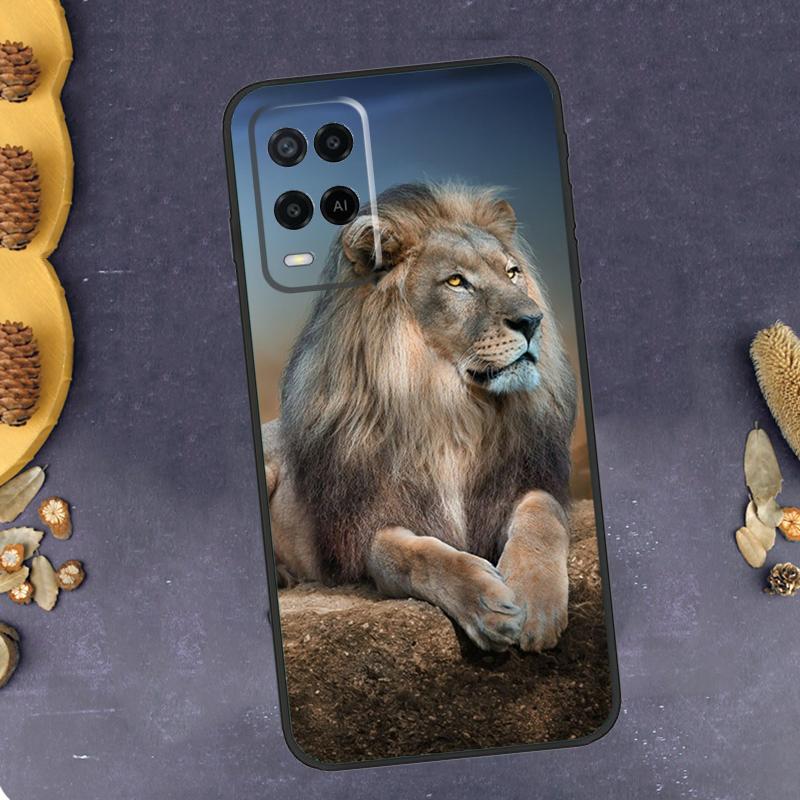 Animal Lion Phone Case For Oppo A94 A74 A54 A15 A18 A38 A58 A78 A98 A40 A60 A80 A16 A76 A96 A57S A17 A77