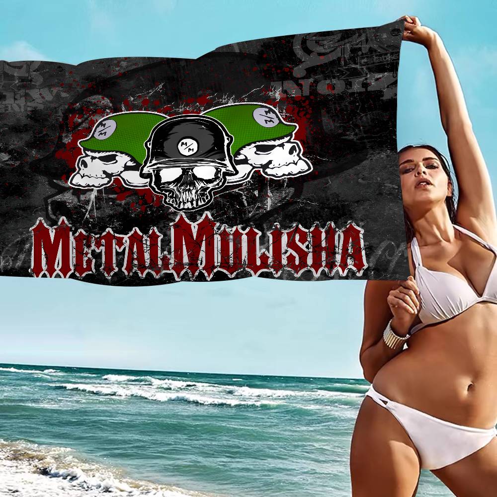 M-Metal M-Mulisha Микрофибра С принтом Пляжное полотенце Горный туризм Йога Пляж Плавание Бег Впитывающее Мягкое полотенце