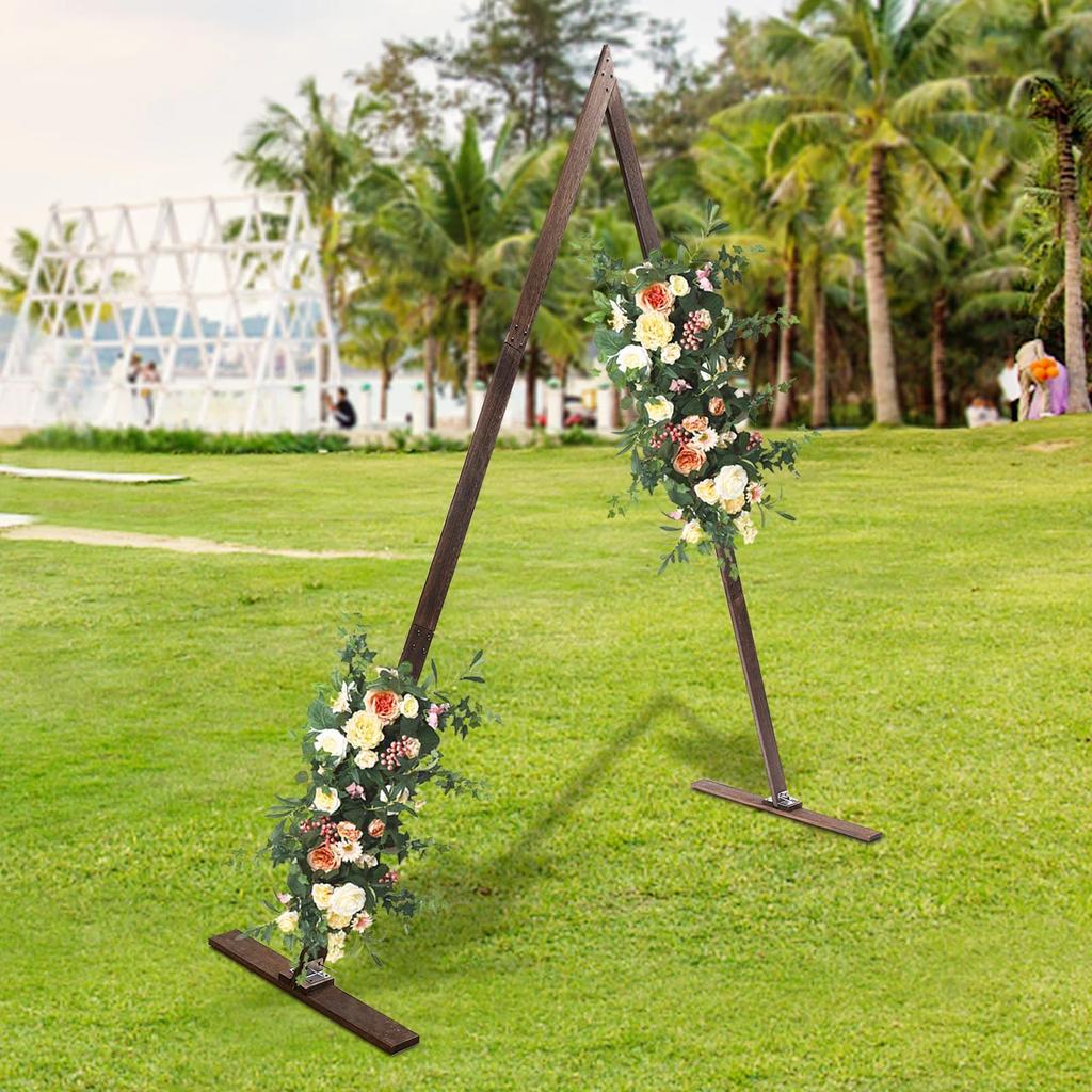 Деревянная винтажная арка для цветов, стойка-фон, деревенский декор для места проведения, рама для воздушных шаров, арка для помещений и улицы, реквизит для фотофона