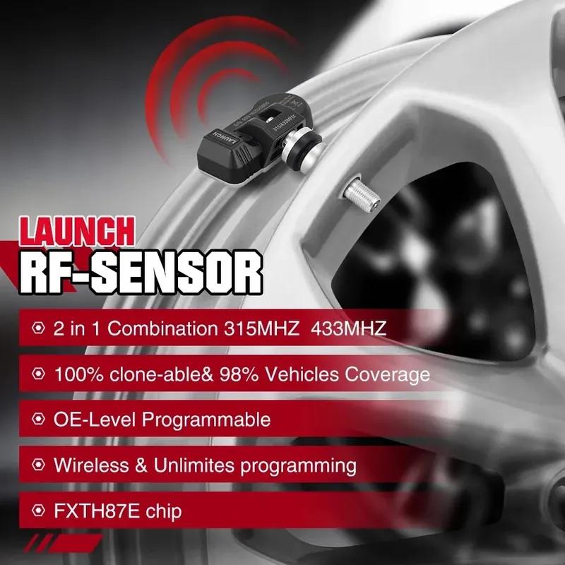 LAUNCH X431 2-в-1 RF-СЕНСОР 315 МГц и 433 МГц Датчик TPMS Инструменты для ремонта шин Сканер Тестер датчиков давления в шинах Программирование
