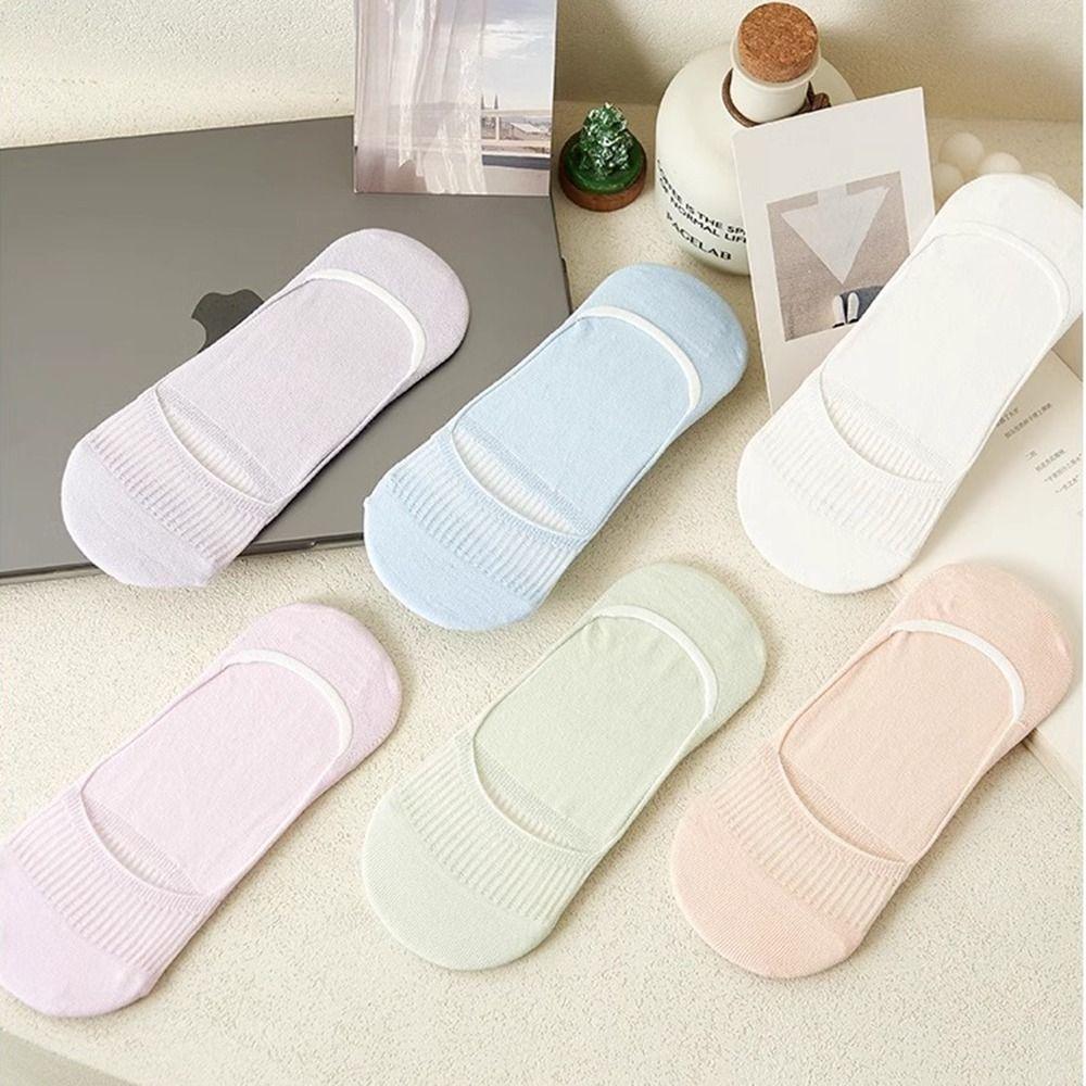 Thin Style Non Slip Socks Solid Color Breathable Socks New Seamless Socks Summer