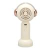 Handheld Fan Creamy White 3 Speed Mode Mist Spray USB Charge Base Design Mini Portable Fan for Home 