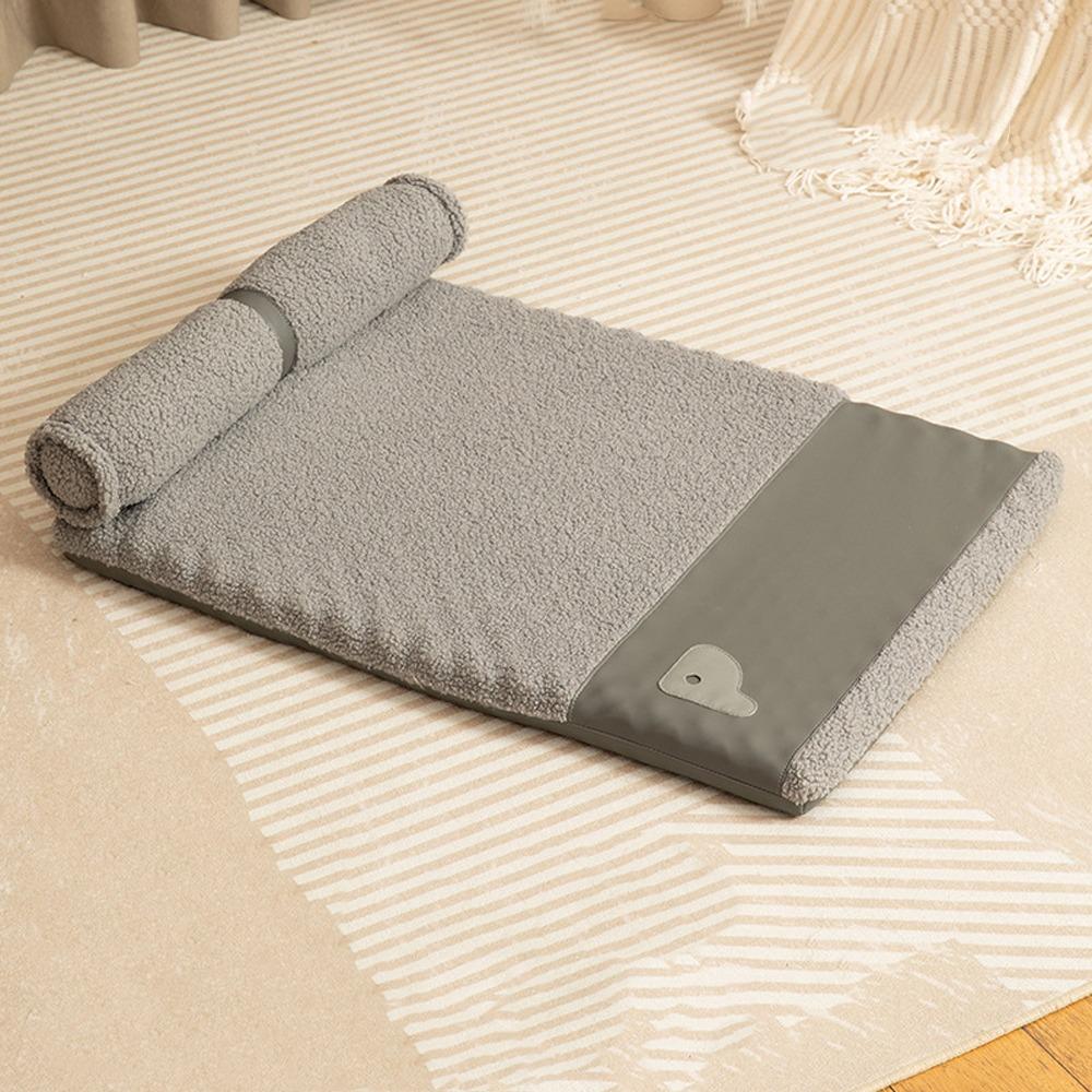 Removable Dog Sleeping Mat Neck Protection Pet Dog House Practical Dog Plush Bed Crate