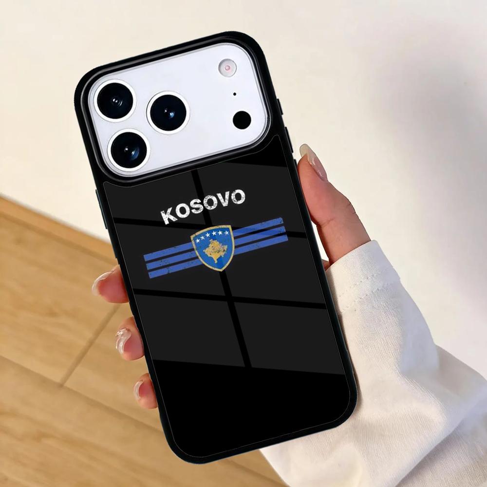 Kosovo Flag Mobile Phone Case for IPhone 17 AIR 16pro Max 15 14 13 12 11 Bumper Cover