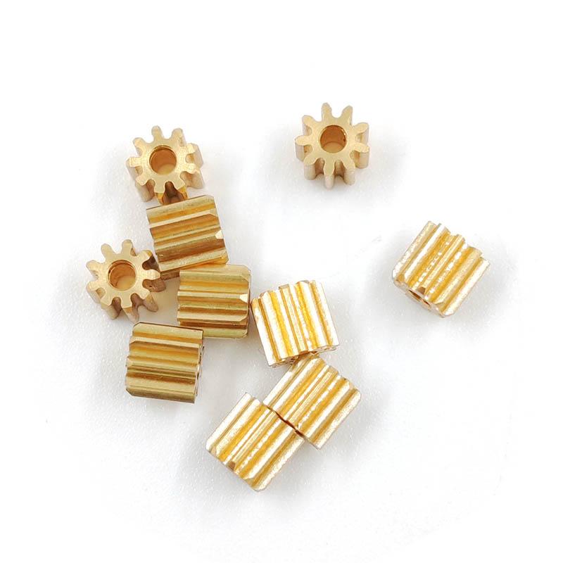 92A / 91.5A 0.4M Copper Pinion Gear 9 Teeth 2mm 1.5mm Shaft Metal Gears Motor Parts Accessory 10pcs/lot