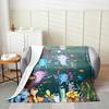 GUOYU Blanket Japanese Style Soft Warm BlanketRainbow Butterfly Throw BlanketCherry Blossoms Fleece BlanketInk Painting Style Fuzzy Blanket