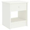 VidaXL Bedside Table White 35x30x40 Cm Solid Pine Wood