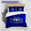 France national football team Pattern Printed 3PCS Bedding Set Soft Skin-Friendly Washable Duvet Cover & Pillowcases Set All Season Bedroom