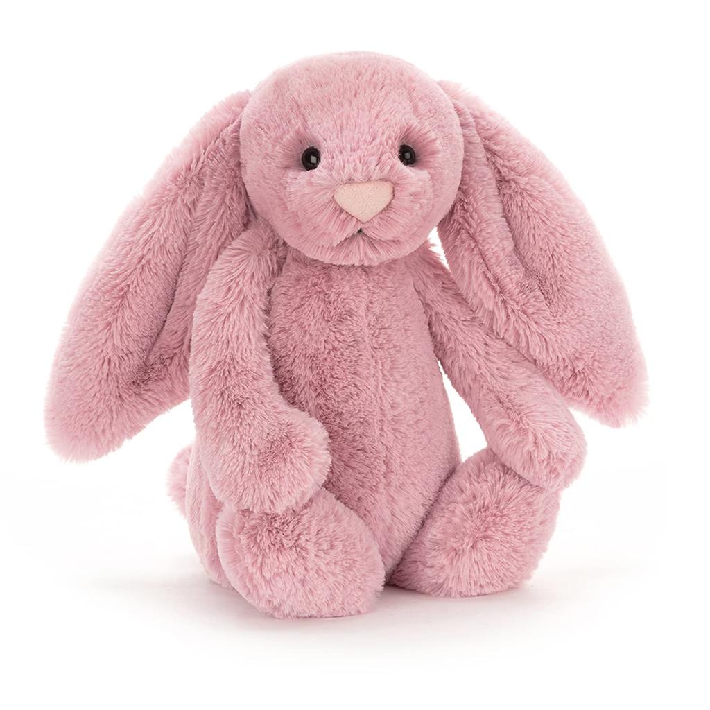 Jellycat Bashful Bunny M Плюшевая игрушка Сидящий рост Тюльпан Розовый кролик, 20 см,