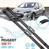 Щетки стеклоочистителя автомобиля для Peugeot 308 308SW 308CC MK1 T7 2007 ~ 2013, щетки для переднего ветрового стекла, аксессуары, 2 шт. 2008 2009 2010 2011