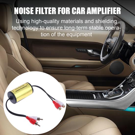Yousheng Car Audio Noise Filter Remove Engine Whine And Static Car Audio Hum Eliminator Sound Quality Enhancer for Car Stereo Systems