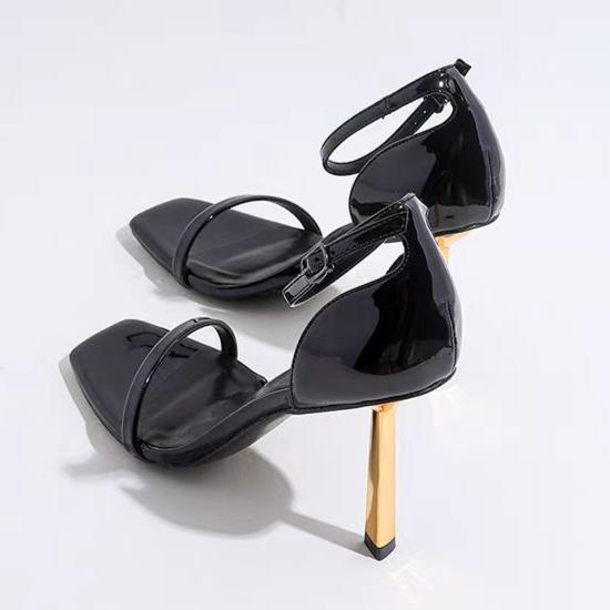 Модная обувь на высоком каблуке Женские босоножки на каблуке Квадратный носок Тренд 2025 Платье С открытым носком Элегантные туфли-лодочки Летние Новые Шпильки Sandalias De Mujer