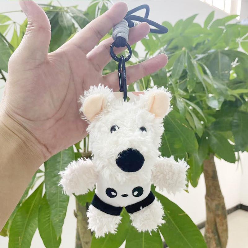 Cute Plush Dog Keychain Adorable Cartoon Animal Soft Doll Accessory Gift For All Ages