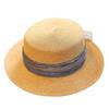 Small fresh literary and artistic gradual change smudged webbing flat top hat spring and summer vacation seaside sunscreen straw top hat women