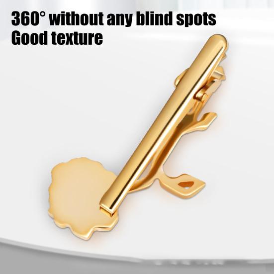 Съемный галстук с завязкой сзади, золотистый цветочный дизайн, зажим для галстука, универсальный зажим для галстука-бабочки, аксессуары для свадебных и деловых костюмов