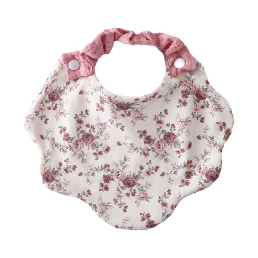 360-Degree Coverage Drool Bib Cotton Gauze Burp Cloth Soft Baby Feeding Bib  For Newborn Infants