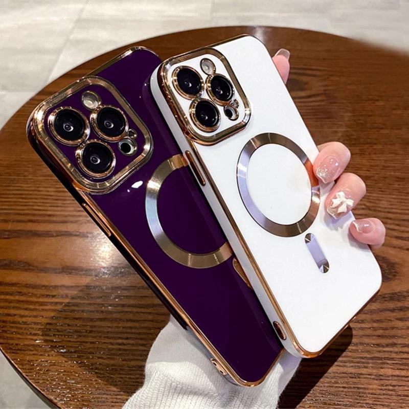 Для iPhone 16 Pro Max роскошный магнитный квадратный чехол для телефона с рамкой для iPhone 11 12 13 14 15 Plus защитный чехол для объектива