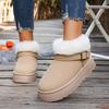 Casual Thick Bottom Women's Furry Snow Boots 2025 Winter Fluffy Fur Ankle Boots with Platform Classic Solid Shoes for Woman