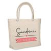 Sac De Plage - PLANETEE - Sandrine En Vacances - Isotherme Souple - Coton Beige - Grande Contenance