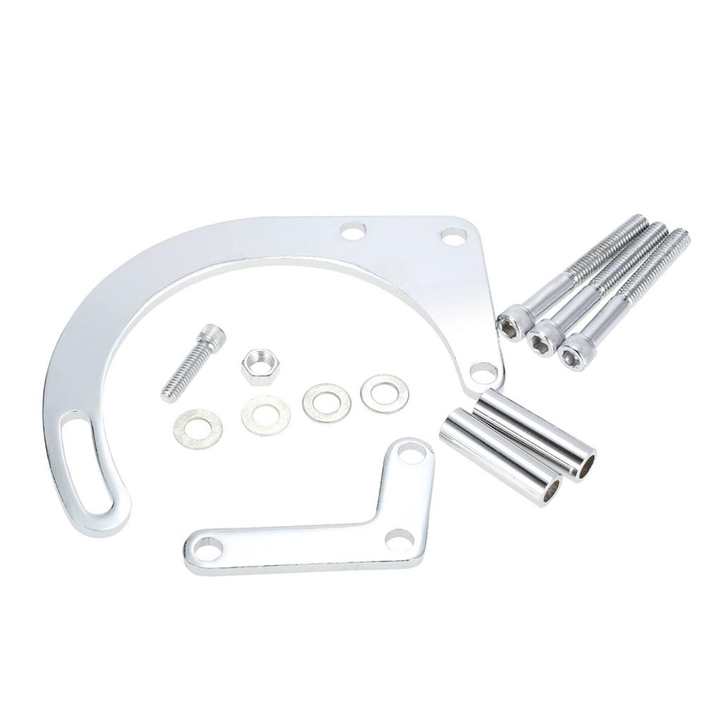 Хромированный кронштейн генератора SBC с низким расположением SWP SB Замена для Chevy 350 с коротким водяным насосом