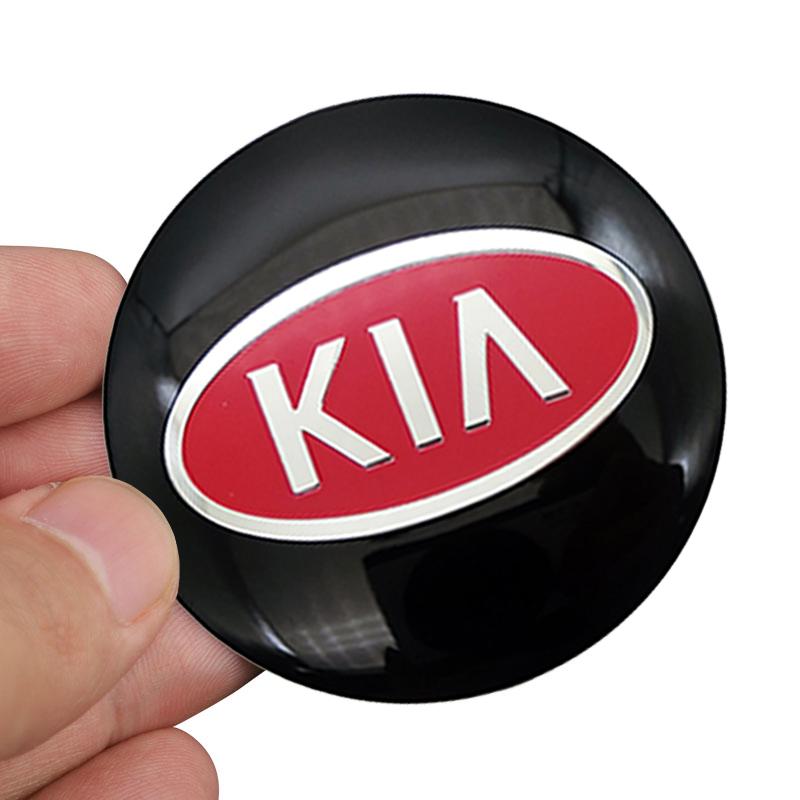 4pcs Car Wheel Stickers 56mm Auto Center Hub Cap Decal For KIA Rio 4 Ev3 ev6 Niro Stonic Sportage GT-Line Ceed Picanto Forte K9 CWM1