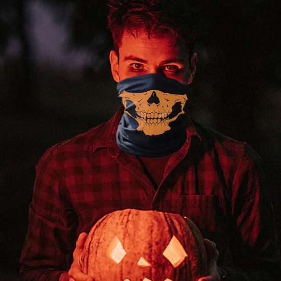 Велосипедный шейный платок с черепом на Хэллоуин, дышащий, защита от солнца и ультрафиолета, легкий, для мужчин и женщин, мотоциклетный защитный щиток, бандана, шарф